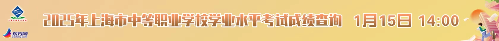 2025年上海市中等职业学校学业水平考试成绩查询